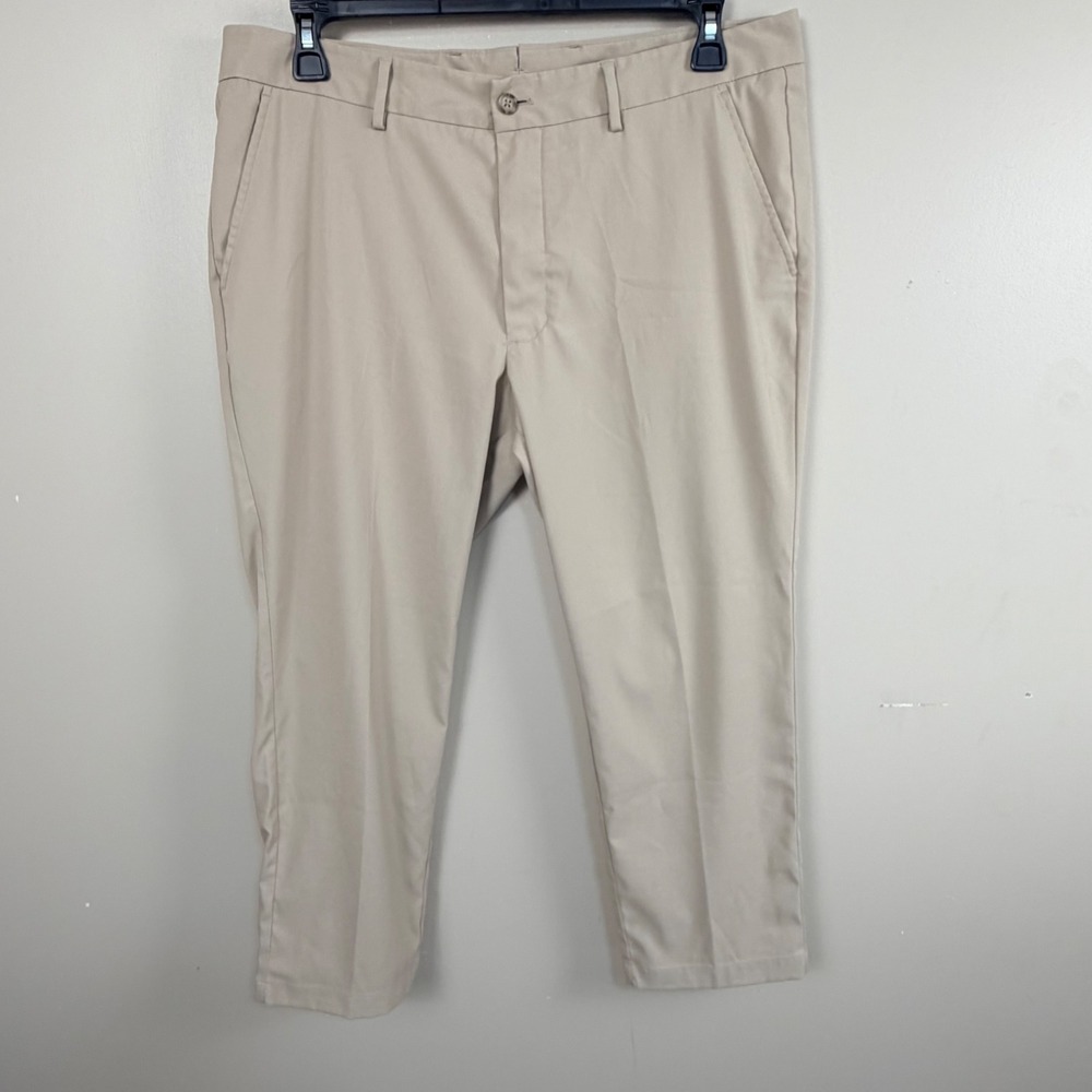 Stantt Performance Golf Pants Mens 39x25.5‎ Dunton IB Sand Tan Chino Trousers